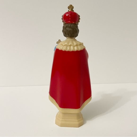 Vintage Infant Prague Child Jesus Figure Statue Crown Figurine - Picture 11 of 16